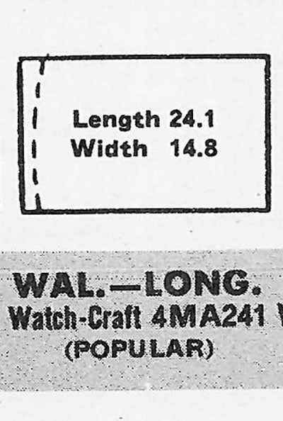 WALTHAM : EVERETT & HARRISON AND LONGINES - Rectangle 24.1mm x 14.8mm