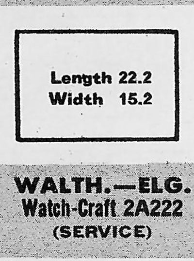 ELGIN & WALTHAM - Rectangle 22.2mm x 15.2mm