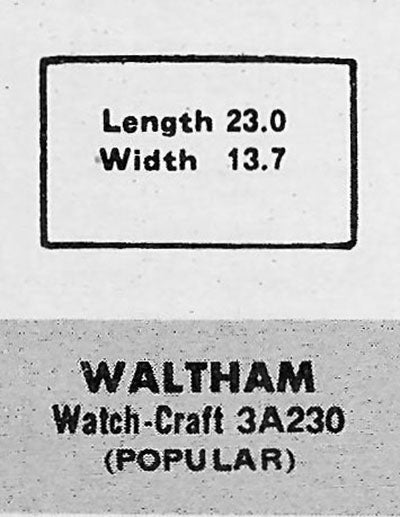 WALTHAM - Rectangle 23.0mm x 13.7mm