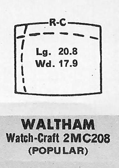 WALTHAM - Tonneau 20.8mm x 17.9mm