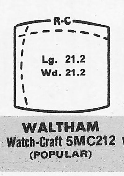 WALTHAM : CROMWELL & SPENCER - Tonneau 21.2mm x 21.2mm