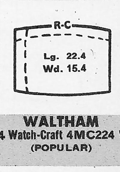 WALTHAM : APOLLO - Tonneau 22.4mm x 15.5mm
