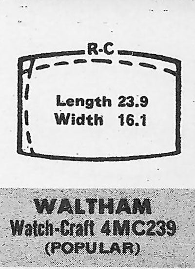 WALTHAM : MUNROE - Tonneau 23.9mm x 16.1mm