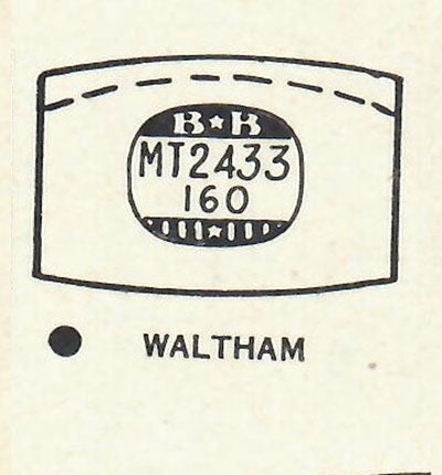 WALTHAM : ADAIR & BUXTON - Tonneau 24.3mm x 16.0mm