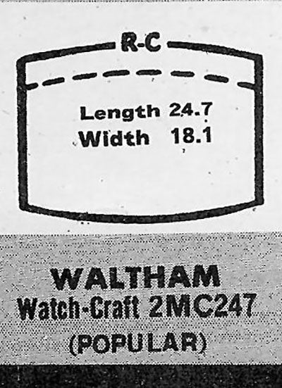 WALTHAM - Tonneau 24.7mm x 18.1mm