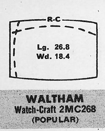 WALTHAM : HEATH - Tonneau 26.8mm x 18.5mm