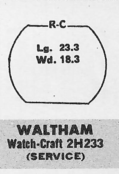 WALTHAM - Tonneau 23.3mm x 18.3mm