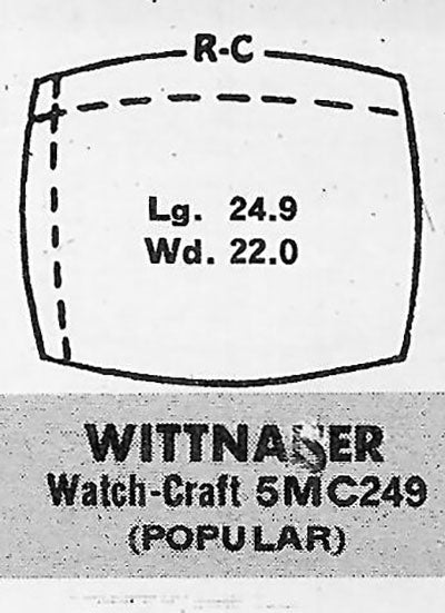WITTNAUER - Cushion 24.9mm x 22.0mm