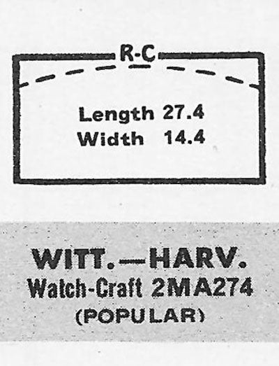 WITTNAUER - Rectangle 27.4mm x 14.4mm