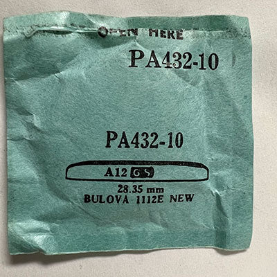 BULOVA : 1112E NEW - Round 28.35mm PA432-10