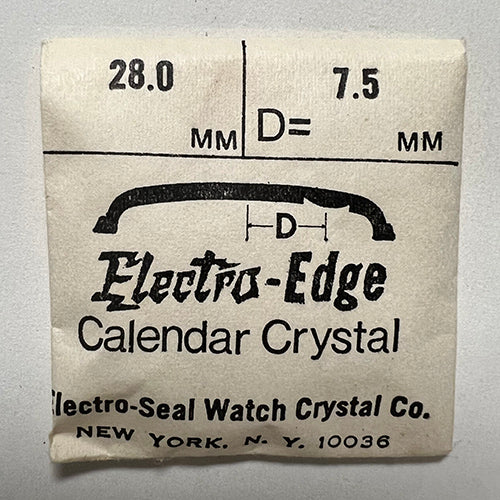 ROUND : ELECTRO-EDGE : CALENDAR - 28.0mm / MAGNIFIER 7.5mm OFFSET