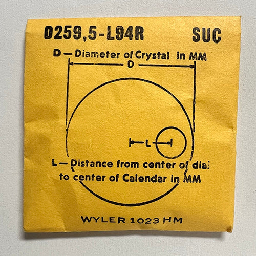 ROUND : SUC : CALENDAR - 25.95mm / MAGNIFIER 9.4mm OFFSET