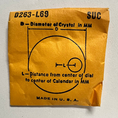 ROUND : SUC : CALENDAR - 26.3mm / MAGNIFIER 6.9mm OFFSET