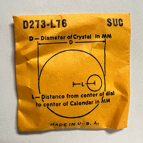 ROUND : SUC : CALENDAR - 27.3mm / MAGNIFIER 7.6mm OFFSET