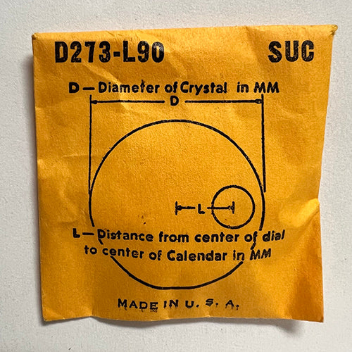 ROUND : SUC : CALENDAR - 27.3mm / MAGNIFIER 9.0mm OFFSET