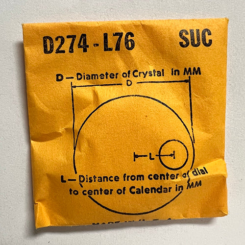 ROUND : SUC : CALENDAR - 27.4mm / MAGNIFIER 7.6mm OFFSET