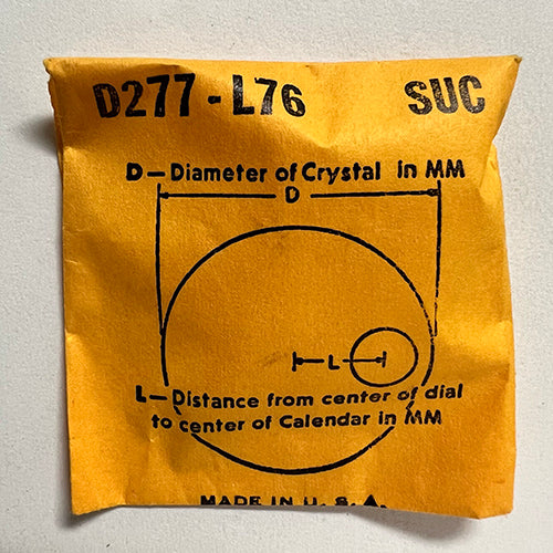 ROUND : SUC : CALENDAR - 27.7mm / MAGNIFIER 7.6mm OFFSET