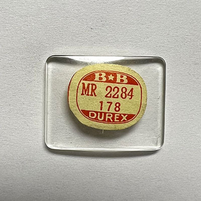 WALTHAM : MUNICIPAL SERVANT - Rectangle w/Radius Corners 22.8mm x 17.8mm DUREX