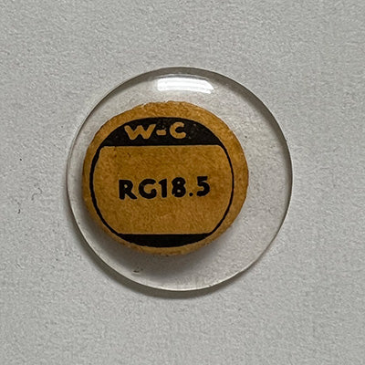 ROUND : GLASS : STANDARD DOME - 18.5mm