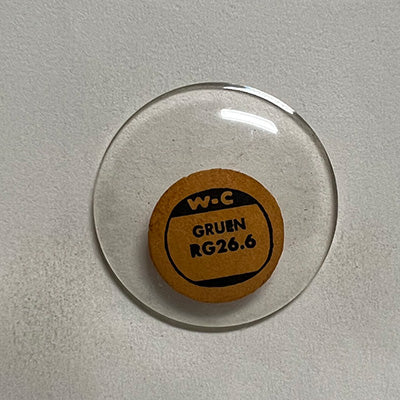 ROUND : GLASS : STANDARD DOME - 26.6mm