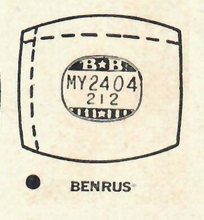 BENRUS : MULTIPLE MODELS - Cushion 24.0mm x 21.2mm