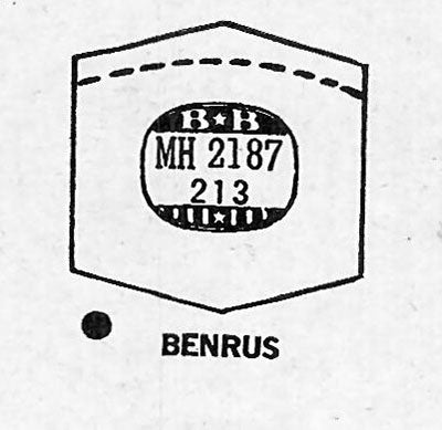 BENRUS : MULTIPLE MODELS - Hexagon 21.8mm x 21.3mm