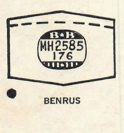 BENRUS - Hexagon 25.8mm x 17.6mm