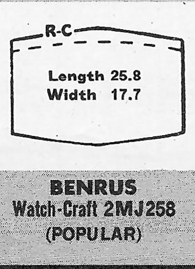 BENRUS - Hexagon 25.8mm x 17.6mm