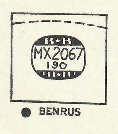 BENRUS : KEMPTON (AND OTHERS) - Rectangle 20.6mm x 19.0mm