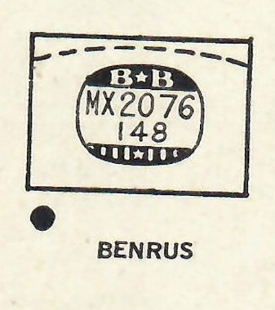 BENRUS - Rectangle 20.7mm x 14.8mm