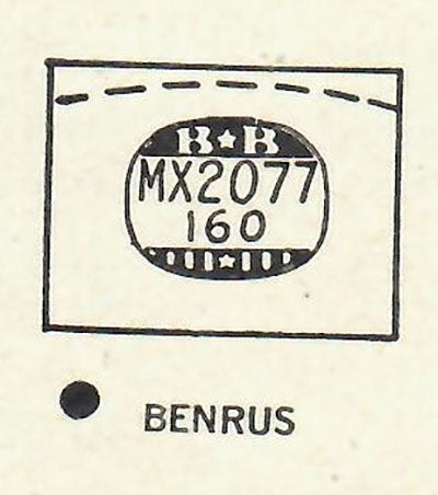 BENRUS : EMERY & ROOK - Rectangle 20.7mm x 16.0mm