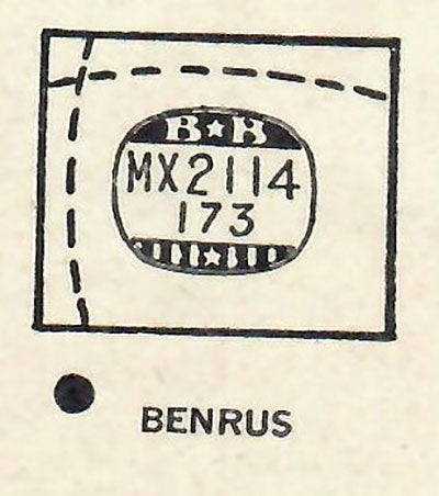 BENRUS : AMERICAN AVIATOR (AND OTHERS) - Rectangle 21.1mm x 17.3mm DUREX