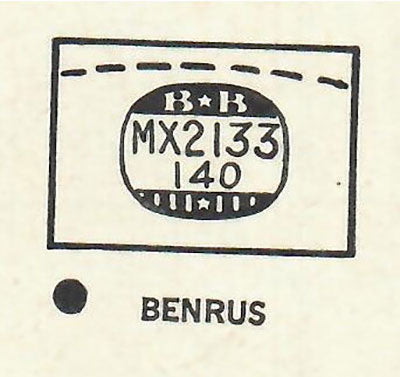 BENRUS : CURVE KING - Rectangle 21.3mm x 14.0mm