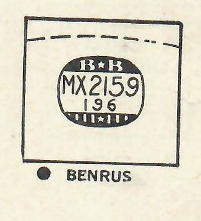 BENRUS : CITATION CRESTON (AND OTHERS) - Rectangle 21.5mm x 19.6mm