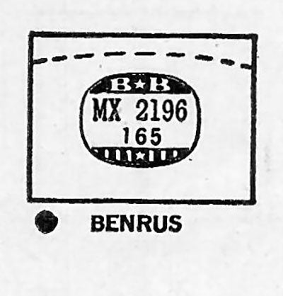 BENRUS : JOHNSON & PEABODY - Rectangle 21.9mm x 16.5mm