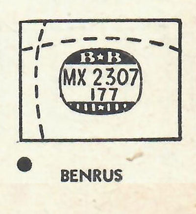 BENRUS : KELTON & ROSE DRAKE - Rectangle 23.0mm x 17.7mm