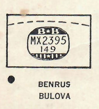 BENRUS : CHIEF EXECUTIVE & OTHER BRANDS - Rectangle 23.9mm x 14.9mm