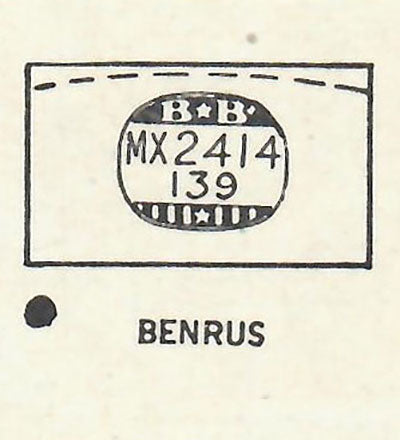 BENRUS - Rectangle 24.1mm x 13.9mm