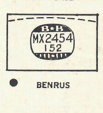 BENRUS - Rectangle 24.5mm x 15.2mm