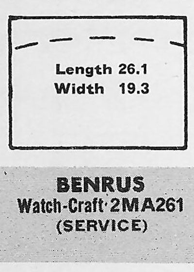 BENRUS - Rectangle 26.1mm x 19.3mm