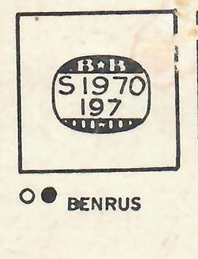 BENRUS - Square 19.7mm x 19.7mm DUREX