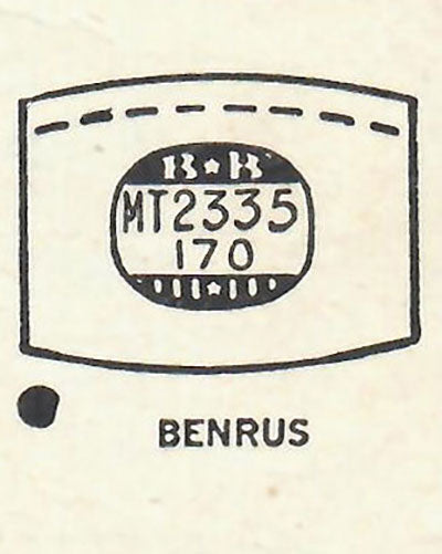 BENRUS : MULTIPLE MODELS - Tonneau 23.3mm x 17.0mm