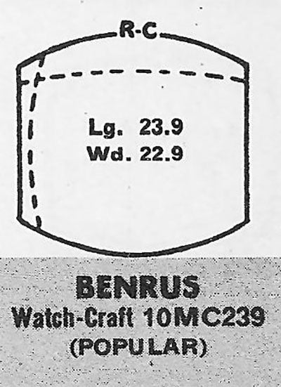 BENRUS : MULTIPLE MODELS - Tonneau 24.0mm x 22.8mm