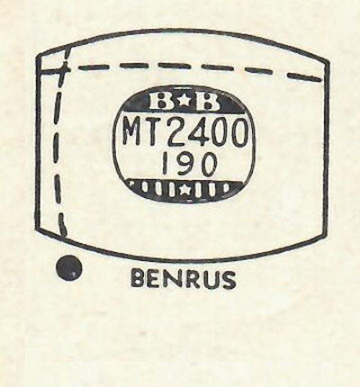 BENRUS : MULTIPLE MODELS - Tonneau 24.0mm x 19.0mm