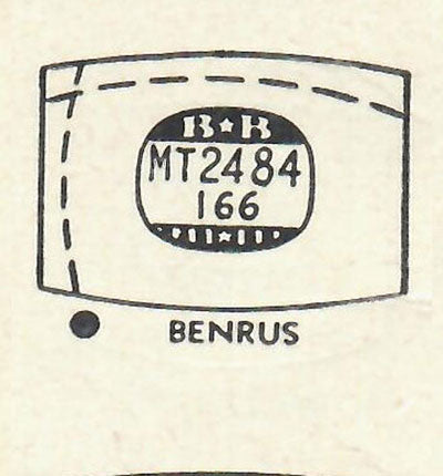 BENRUS : MULTIPLE MODELS - Tonneau 24.8mm x 16.6mm DUREX