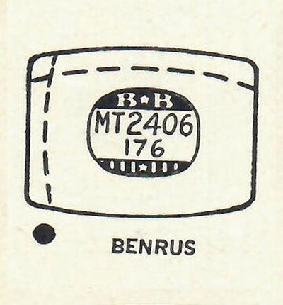 BENRUS : MULTIPLE MODELS - Tonneau 24.0mm x 17.6mm DUREX