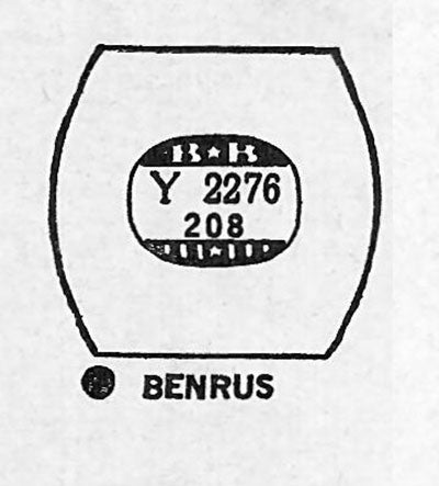 BENRUS : MULTIPLE MODELS - Tonneau 22.7mm x 20.8mm