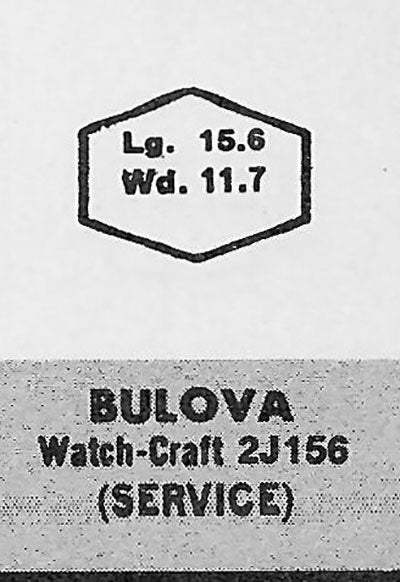 BULOVA - Hexagon 15.6mm x 11.7mm