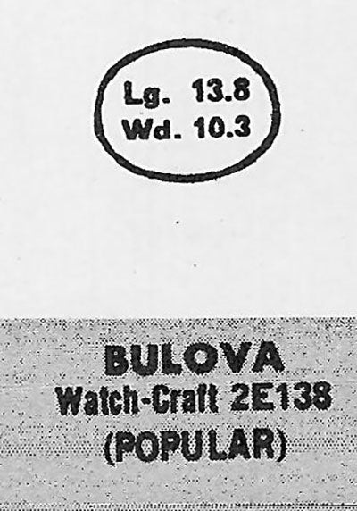 BULOVA - Oval 13.8mm x 10.3mm