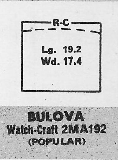 BULOVA - Rectangle 19.2mm x 17.4mm